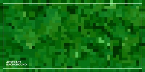 green abstract geometric pixel square tiled mosaic background