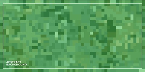green abstract geometric pixel square tiled mosaic background