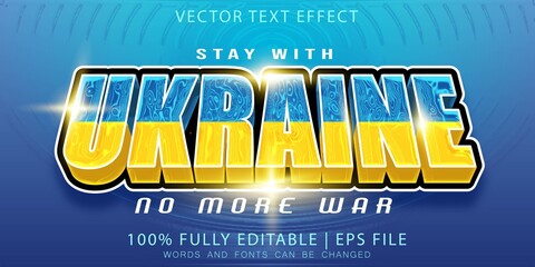 Ukraine Editable Text Effect