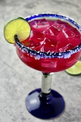 Prickly pear margarita over ice