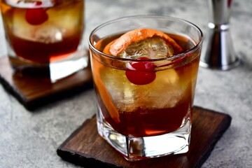 Old fashioned cocktail