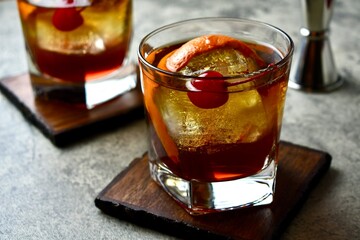 Old fashioned cocktail