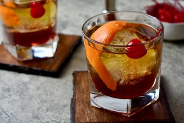 Old fashioned cocktail