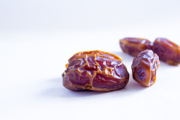 Date fruits isolated on white background