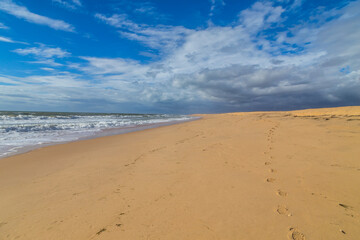Empty beach in Albufeira