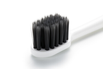 close-up of toothbrush isolated on white background