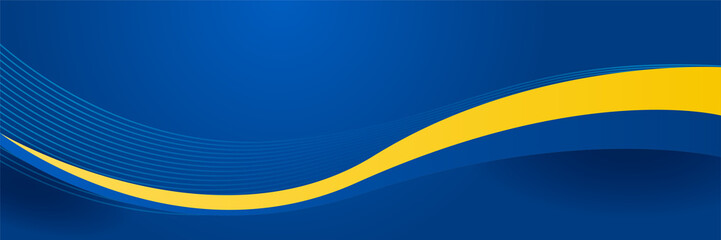 Modern abstract blue yellow orange banner background design. Abstract geometric background with lines, dots and circle. Vector illustration