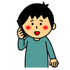 スマートフォン　電話　男性