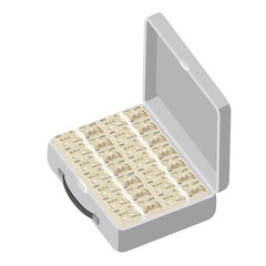 アタッシュケースいっぱいの札束