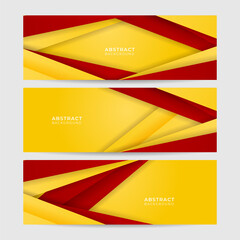 Modern abstract red orange yellow banner background design. Vector abstract graphic design banner pattern background template illustration.