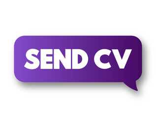Send CV text message bubble, concept background