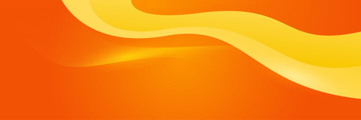 Modern orange yellow geometric abstract banner background design. Vector abstract graphic design banner pattern background template illustration.