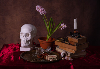 Still life vanitas modern dark