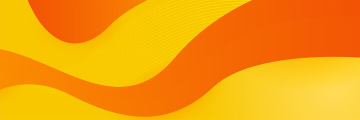 Modern orange yellow geometric abstract banner background design. Vector abstract graphic design banner pattern background template illustration.