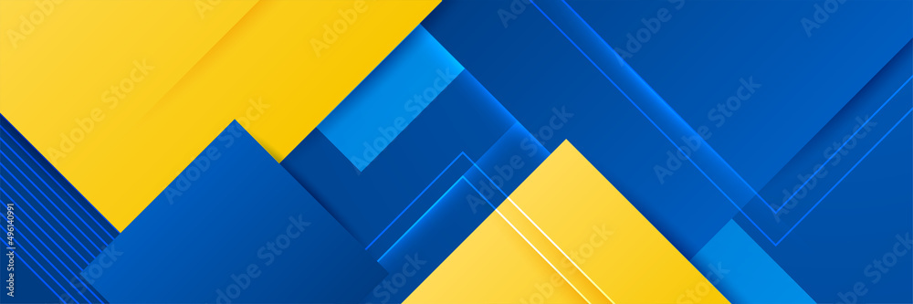 Wall mural blue and yellow orange background with stripes. vector abstract background texture design, bright po