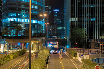 Underground Traffic at Night at La Defense Business District