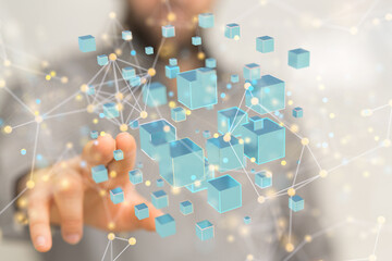 conference Digital Network and data concept 3d