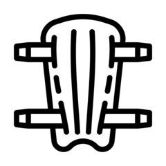 leg protection line icon vector. leg protection sign. isolated contour symbol black illustration