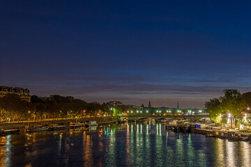 Fototapeta na wymiar Night Scenery Near Eiffel Tower in Paris