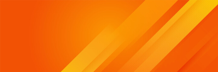 Modern orange yellow geometric abstract banner background design. Suit for business, corporate, institution, party, festive, seminar, and talks.