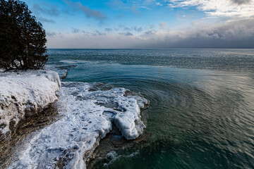 665-63 Cave Point Winter Morning