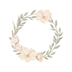 wreath of flowers and leaves for mother's day