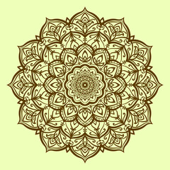 abstract circular mandala art arabesque vector design element