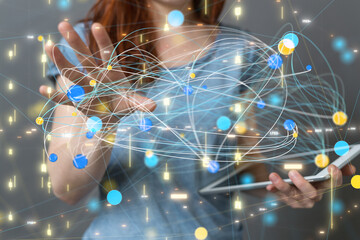 conference Digital Network and data concept 3d