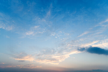Blue sky with cloud at dusk