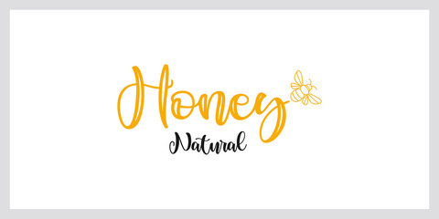 Honey logo design with creative concept