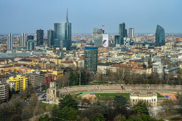 Fototapeta na wymiar Panorama di Milano