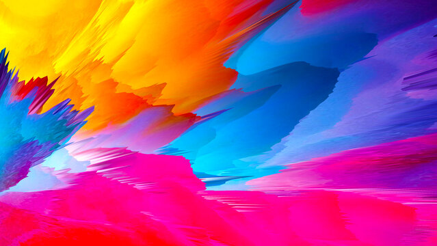 Modern Abstract Background With Colorful Effect, 3D Illustration, Beautiful Wallpaper