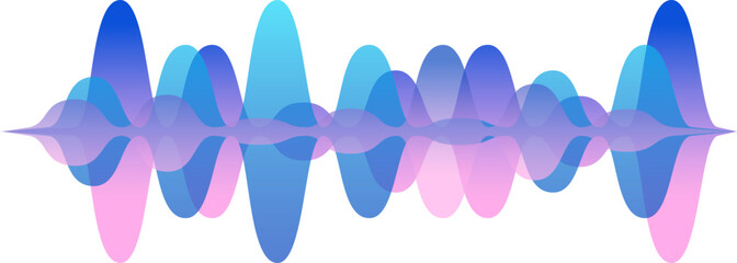 Gradient Sound Waveform Colored Illustration
