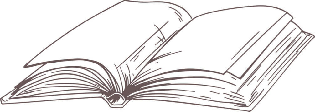 recommend clip art: Book Vintage Monochrome Hand Drawn Illustration