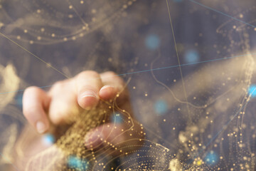 sphere network structure - abstract design connection design