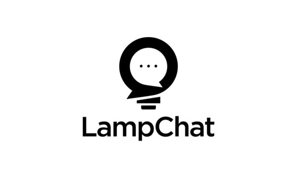 lamp and chat creative logo design inspiration