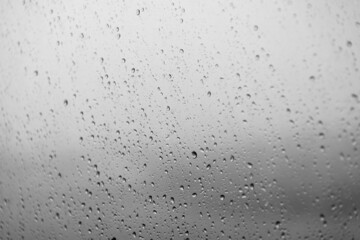 Water drops on the glass window