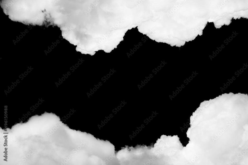 Canvas Prints clouds isolated on black background.