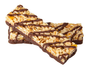 Nutrition bar cereal isolated on the white background
