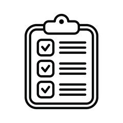 Clipboard icon. Checklist icon of an approved document. Project completed. Tasks vector icon. Task completed. 