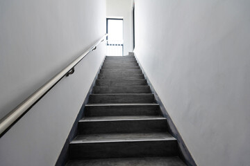 Empty staircase in modern building