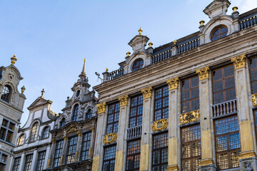 Fototapeta na wymiar House of the Dukes of Brabant in the Grand Place, UNESCO World Heritage Site, Brussels, belgium.