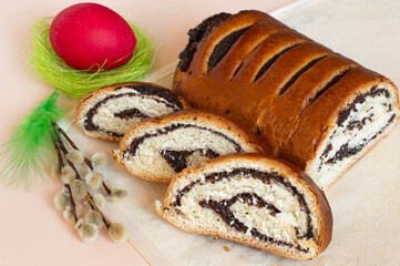 Easter sweet rolls with poppy seeds (Makowiec)