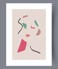 Scandinavian abstract vector print set.