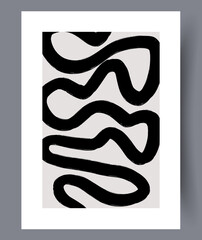 Scandinavian abstract vector print set.