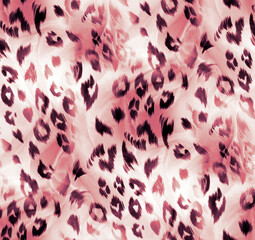 Seamless leopard pattern, animal print.