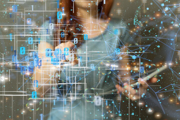 Business intelligence analyst dashboard on virtual