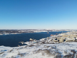 Fototapeta na wymiar Murmansk Seaport