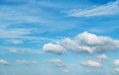 Blue sky with white clouds
