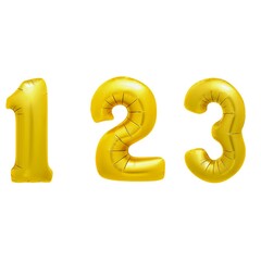 3d render of a year symbol made of golden spheres